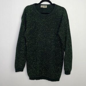 Vintage metallic green threads sweater